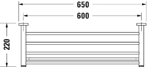 Полка для полотенец с держателем Duravit D-Code 0099251000