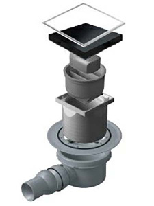 Душевой трап Pestan Confluo Dry 1 Black Glass with flange
