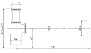 Сифон для умывальника Abber Bequem AF0032G / AF0032RG, золото матовое