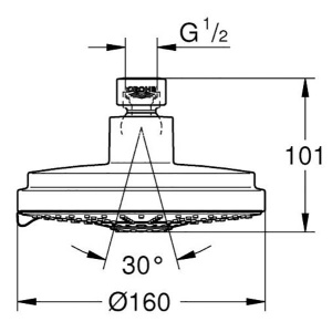 Верхний душ Grohe Rainshower Cosmopolitan 160 27134000 (4 режима)