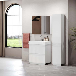 Умывальник Belux Берн Бн-700 / 800 / 900 / 1000 белый матовый Solid Surface, 101х48