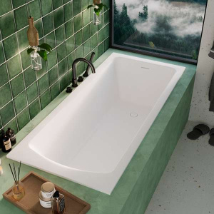 Ванна из искусственного камня Whitecross Coin белый матовый Solid Surface, 175x75, белый матовый