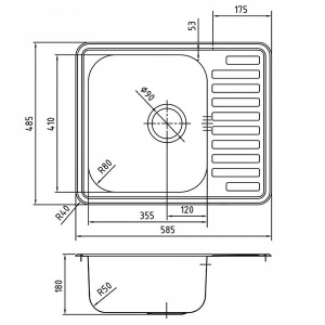 Кухонная мойка Iddis Strit STR58SDi77