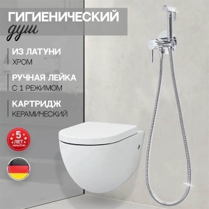 Смеситель встраиваемый Hansberge H3099C с гигиеническим душем