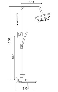 Душевая стойка Rose R1836