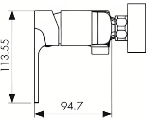 Смеситель для душа Kaiser Linear 59177