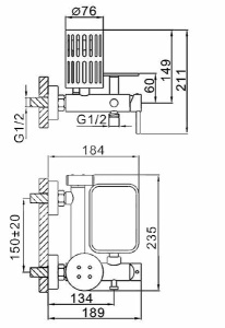 Смеситель для биде Frap F7513