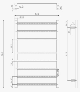 Полотенцесушитель Ganzer GZ958050-S электрический
