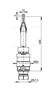 Сливной механизм AlcaPlast для скрытых систем инсталляции A06