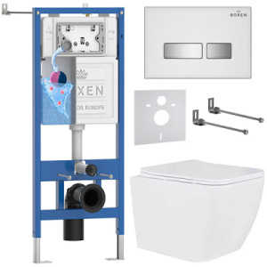 Комплект инсталляции 6 в 1 Roxen StounFix Dual Fresh 634687 с аромадозатором, белый