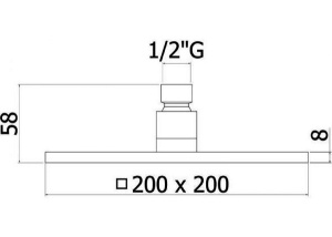 Верхний душ Paffoni Syncro ZSOF075BO