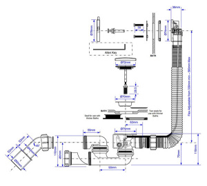 Сифон для ванны McAlpine MP31SSF-CBR