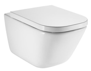 Подвесной унитаз Roca The Gap Clean Rim безободковый, белый