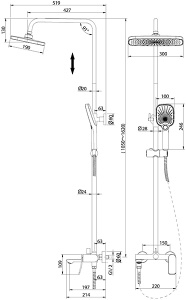 Душевая стойка Grossman Advans 500.K35.09.100