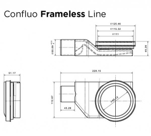 Душевой трап Pestan Confluo Frameless Line Matte Black 2 в 1 двусторонний под плитку, 30 см