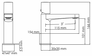 Смеситель для умывальника WasserKraft Naab 8603