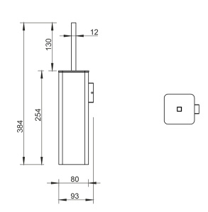 Ершик для унитаза Whitecross Cubo CU2472GL / CU2472GLB, золото