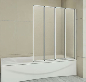 Душевая шторка на ванну Good Door SCREEN GR4-100 G-WE профиль белый перламутр