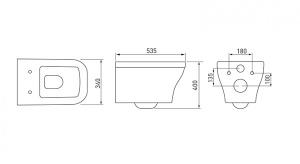 Подвесной унитаз Berges Strati 082132 с крышкой Soft Close