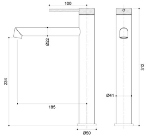 Смеситель для умывальника Vincea Rim VBF-2RM2CH
