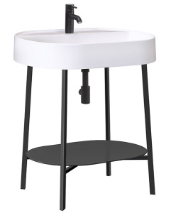 Умывальник Belux Эвора 750 белый матовый Solid Surface