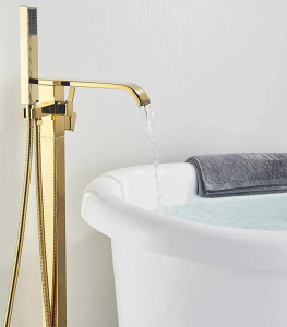 Смеситель для ванны Rea Carat Gold REA-B5231 напольный