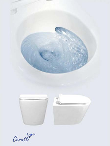 Подвесной унитаз Cerutti Luigi Aria Tornado CT11101 безободковый с крышкой SoftClose
