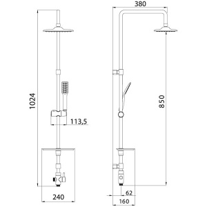 Душевая стойка Lemark LM8804C
