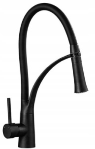 Смеситель для кухонной мойки Rea Gaspar Black REA-B0233 / Gaspar Gold/Black REA-B1019, черный