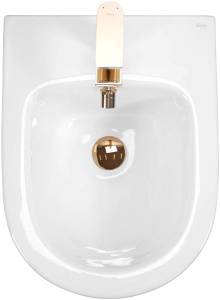 Подвесное биде Rea Carlo Mini White Gold Edge REA-C6990