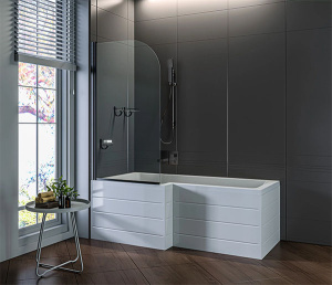 Душевая шторка на ванну Good Door Screen H-80-C-B, 80х140, прозрачный