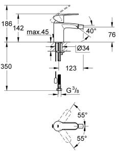 Смеситель для биде Grohe Eurostyle Cosmopolitan 33566002