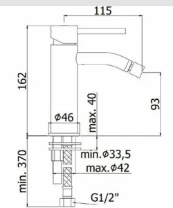 Смеситель для биде Paffoni Light LIG131BO