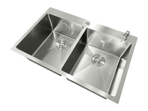 Кухонная мойка Stellar Evier S7850-2S Decor с коландером и дозатором