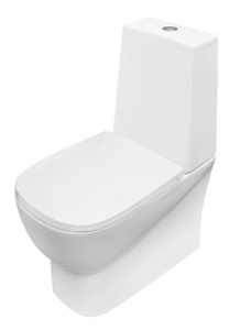 Напольный унитаз Sanita Luxe Infinity Mono SL DM Slim (с крышкой SoftClose), белый