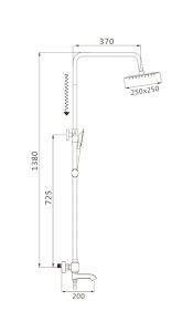 Душевая стойка Shevanik S3096 с термостатом