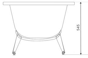 Стальная ванна White Wave Classic, 150х75
