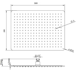 Верхний душ RGW Shower Panels SP-84