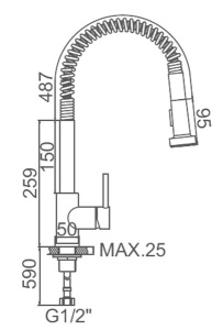 Смеситель для кухонной мойки Ledeme L76005