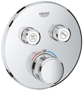 Смеситель встраиваемый Grohe Grohtherm SmartControl	29119000 / 29119DC0 термостатический, суперсталь
