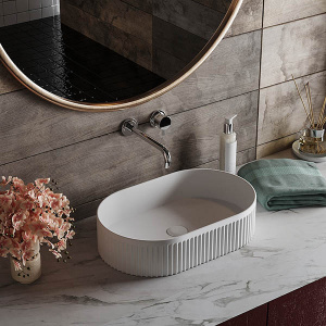 Комплект 2 в 1 умывальник Roxen Royal Oval M 110170M-B с донным клапаном