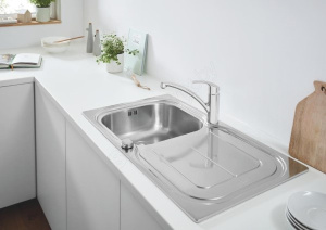Кухонная мойка Grohe K300 31563SD0 + смеситель Grohe Eurosmart 33281003