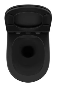 Подвесной унитаз OWL Vind Cirkel-H Matt black OWLT190305 с крышкой SoftClose