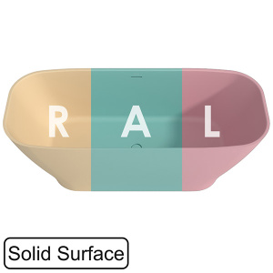 Ванна из искусственного камня Whitecross Clover RAL матовый Solid Surface, 170х72, RAL матовый