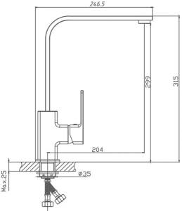 Смеситель для кухонной мойки Haiba HB70615