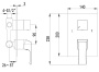 Смеситель встраиваемый Lemark Unit LM4527C (2 функции)