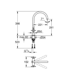 Смеситель для кухонной мойки Grohe Atrio New 30362AL0