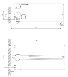 Смеситель для ванны Splenka S06.22