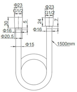 Душевой шланг Caprigo 98-515-GUN