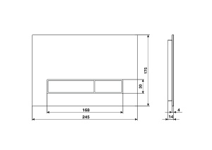 Кнопка для инсталляции KK POL M16 Omnes Vitrum Grande Mat 350/PPC/145-00-00